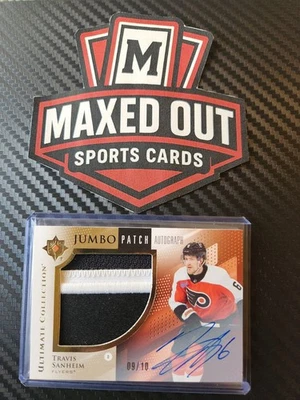 24/25 UD ultimate jumbo patch auto Travis Sanheim 09/10! Philadelphia Flyers - Image 1 of 2