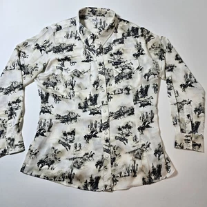 Wrangler Retro Shirt Damen XL Western Pearl Snap Horse - Bild 1 von 12