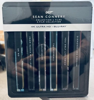 NEW Sean Connery 6 Film James Bond Steelbook Collection (4K Blu Ray + Blu Ray) - Image 1 of 3