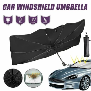 Car Sun Shade Windshield Sun Visor Foldable Umbrella Sedan SUV 52" Universal - Imagen 1 de 12