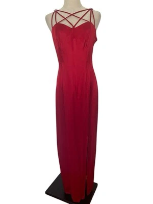 Vestido Largo Rojo Flirtaciones Alfred Angelo Años 90 De Colección Tirantes Talla M Fiesta Club Baile de graduación Foto 1 de 4