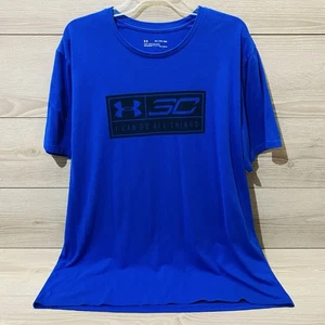Under Armour Steph Curry SC30 S/S Shirt Men’s 2XL Loose Fit Heatgear Blue - Picture 1 of 8