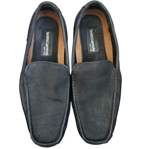 Saminto Laurenzini Slip on Loafers Driving Shoes Soft Black Mens 11 - Picture 1 of 6
