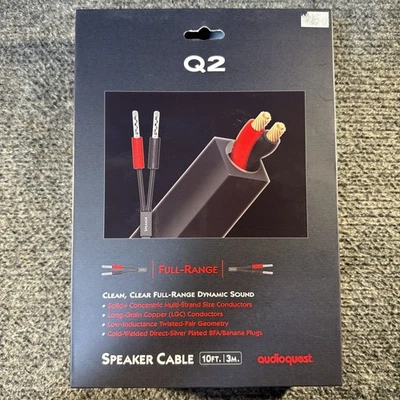Par de cables de altavoz AudioQuest de 10 pies - negro Foto 1 de 3