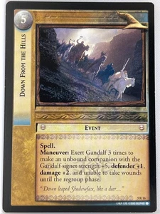 LORD OF THE RINGS TCG HELM'S DEEP RARE CARD 5R16 DOWN FROM THE HILLS lp - Picture 1 of 1