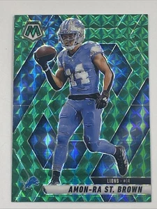 Amon-Ra St. Brown 2025 Panini Mosaic Football #2 Green Mosaic Prizm Parallel - Picture 1 of 5
