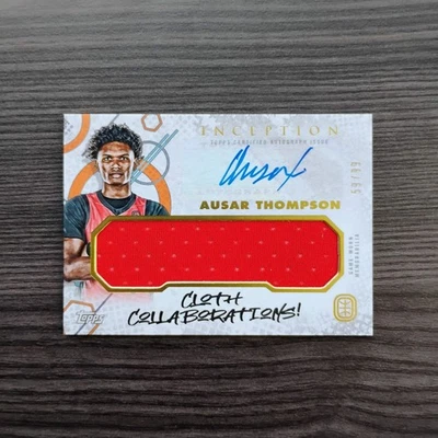 2022-23 Topps Inception OTE Ausar THOMPSON Auto 59/99 Jersey Cloth Collabs - Image 1 of 4