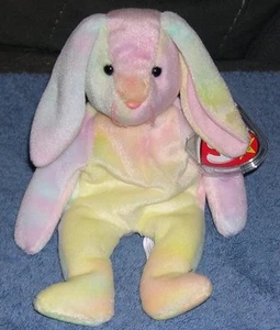 Hippie the Rabbit, Ty Beanie Baby (1999), With Tags, PE Pellets - Picture 1 of 1