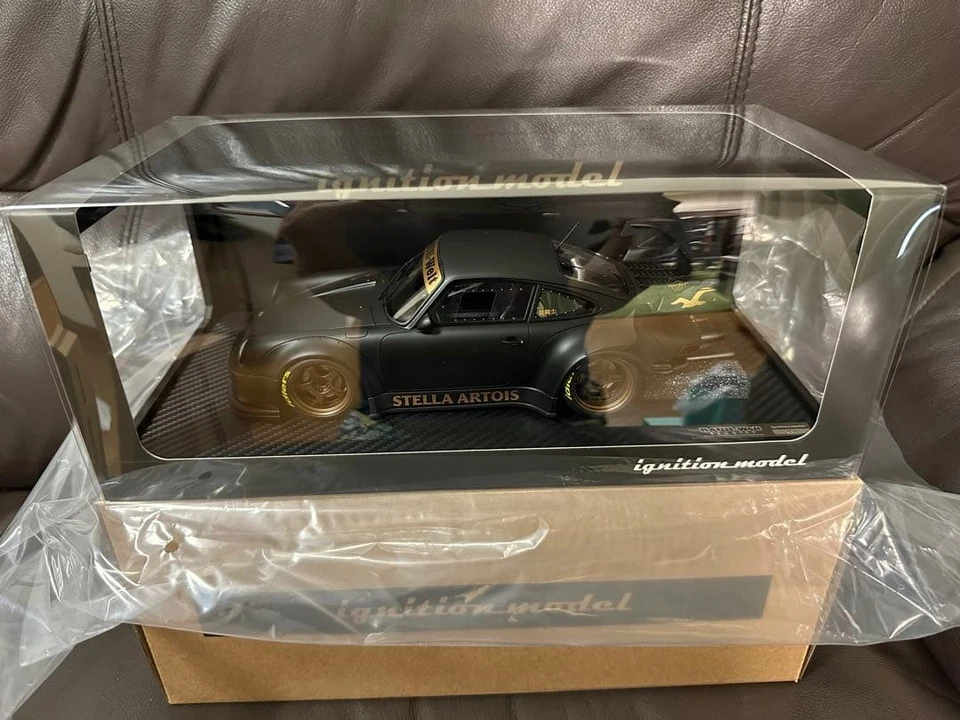 Ignition Model 1/18 RWB 930 Porsche Matte Black Resin Car Model IG3695