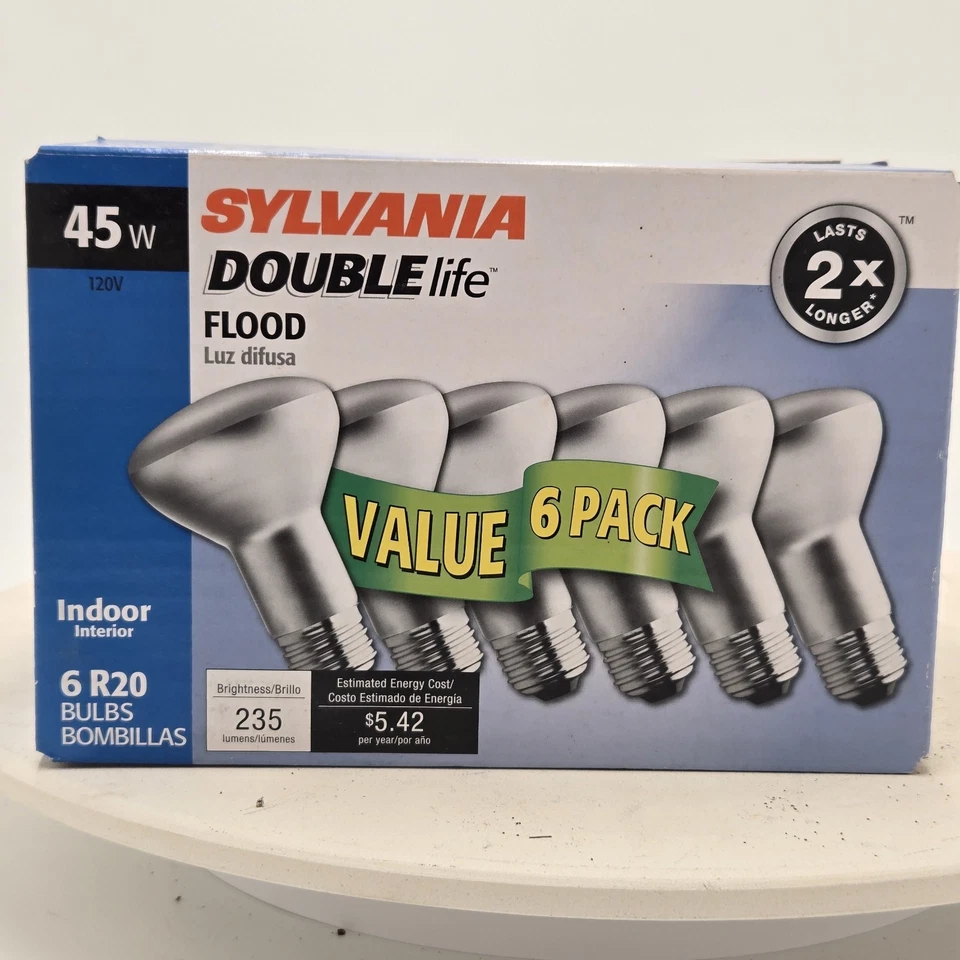 SYLVANIA R20 Soft White Medium Base (E-26) Dimmable Light Bulb (6-Pack) - Image 1 of 4