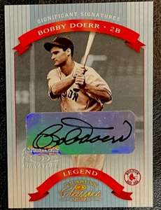 2002 Donruss Classics #180 Significant Signatures Bobby Doerr Auto #446/500 Sox - Picture 1 of 2