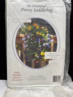 1 bolsa de cultivo de jardín ~ 1 alforja Pansy para plantas colgantes Foto 1 de 4