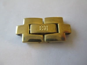 ESQUIRE Goldton Edelstahl 11mm Breit Faltbar Über Uhr Dornschließe - Bild 1 von 3