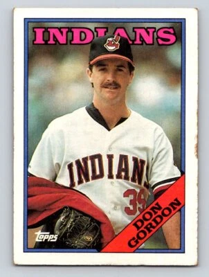 1988 Topps #144 Don Gordon Cleveland Indians Rookie - Image 1 of 2