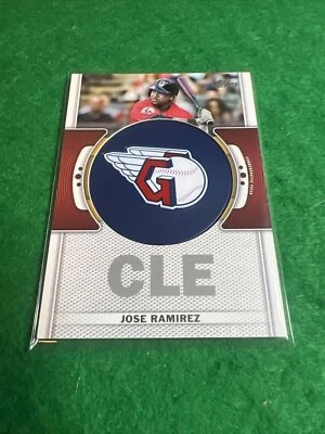 2023 Topps Series One MLB Team Logo Patch Jose Ramirez Cleveland Guardians - Image 1 of 3