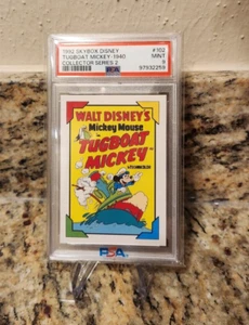 1992 Skybox Disney Collector Series 2 Mickey Mouse Tugboat Mickey #102 PSA 9 - Picture 1 of 3