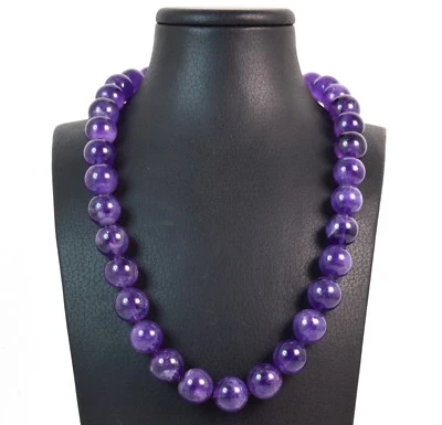 Collana in Ametista e chiusura in Argento 925. Made in Italy - Immagine 1 di 3