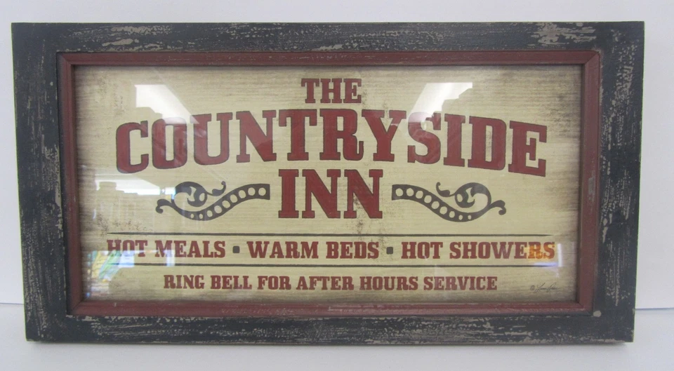 Letrero de pared de madera envejecida RAZ 21" X 11" - THE CAMPIÑA INN Foto 1 de 1