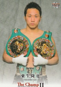 2014  TAKAHIRO AOU #22 BBM   BOXING CARD The Champ Ⅱ WBC