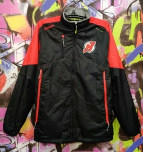 New Jersey Devils Reebok 2015 NHL Ice Hockey Full Zip Jacket Mens Size M - Picture 1 of 12