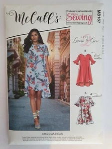 McCalls M8167 Misses Schlüsselloch Kleid ungeschnitten Schnittmuster Größe XS-XL / 4-22 - Bild 1 von 2