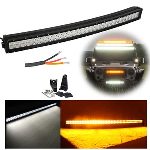 Barra de luz LED blanca ámbar 32 pulgadas combo camión todoterreno 4x4 ATV SUV UTE - Imagen 1 de 14