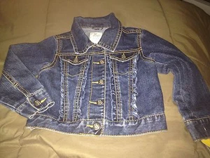 Kinder Place EST 1989 Mädchen gewaschen blau Denim Trucker Jacke 3T. Neu mit Etikett - Bild 1 von 3