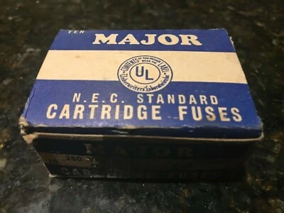 Major Gem Electric Co NYC-NEC Standard Fuses-10 in Box-USA-No 406-NO EJ-1.Rare. - image 1 of 3