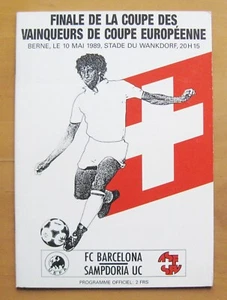 1989 ECWC Final BARCELONA v SAMPDORIA *Excellent Condition Football Programme* - Picture 1 of 2