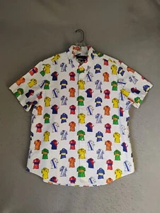 Polo Ralph Lauren camicia uomo XL stampa all over multicolore manica corta con bottoni - Foto 1 di 10