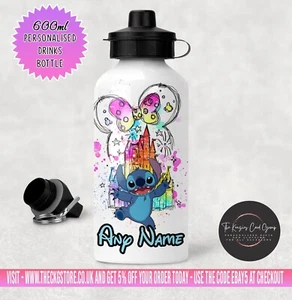 Personalised Stitch Lilo And Stitch Drinks Sports Childrens Water Bottle V4 - Picture 1 of 1