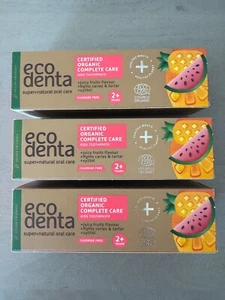 Ecodenta Kids Toothpaste Fluoride Free✅ Certified Organic Complete Care 75ml x3 - Picture 1 of 3