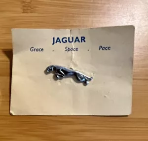 Spilla bavero auto Jaguar XJ XK E emblema distintivo raro argento da collezione - Foto 1 di 8
