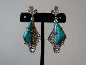 PENDIENTES ROXBURY COLGANTES CON INCRUSTACIONES DE CRISTAL ALEXIS BITTAR. NUEVO - Imagen 1 de 12