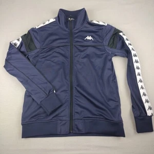 Kappa Track Jacket Womens Small S Full Zip Navy Racing Pinup Mock Neck - Picture 1 of 8