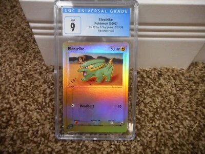 Electrike cgc 9 MINT REVERSE HOLO EX Ruby and Sapphire E-Reader 52/109 psa card - Image 1 of 3