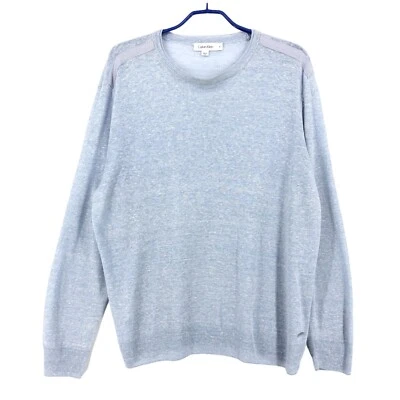 Suéter Pullover CALVIN KLEIN Hombres 58% Lino Cuello Redondo Talla XL Foto 1 de 4