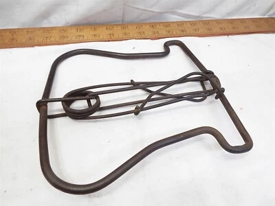Antique Wire Spring Animal Leg Trap Hunting Trapping Tool Clamp - Image 1 of 4