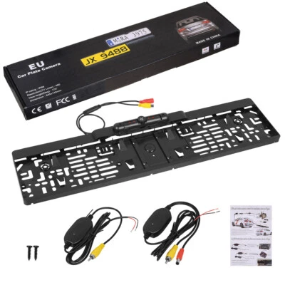 170° IR LED Funk Rückfahrkamera kennzeichen Kabellos Nummernschild Einparkhilfe - Bild 1 von 4