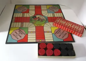 VTG Combination Board of India Game & Checkers with Halsam Wood Checkers - Picture 1 of 11