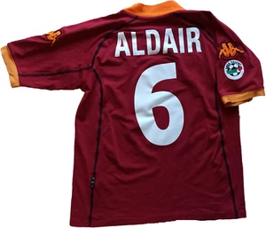 maglia match worn calcio vintage AS Roma ALDAIR scudetto 2001 2002 INA L KAPPA - Foto 1 di 12