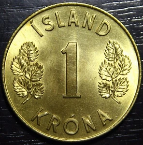 1961 1 Krona BU Coin Iceland - Picture 1 of 2
