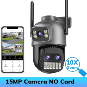 20MP Outdoor Wireless Wifi Security Protection Surveillance Camera Four Lens Thr - Picture 1 of 33