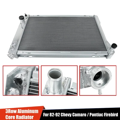 26" W Radiator 3 Row Aluminum For 1982-1992 Chevy Camaro /Pontiac Firebird AT/MT - Image 1 of 4