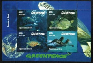 Niger Stamp 976e - Greenpeace-Turtles - Picture 1 of 1