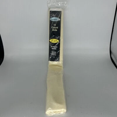 New Sensations 11 count Aida Cross Stitch Antique White Fabric each 15" x 18" - Image 1 of 4