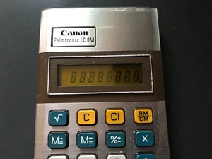 calculator calculatrice ancienne rare vintage CANON LC-8M PALMTRONIC collection - Afbeelding 1 van 4