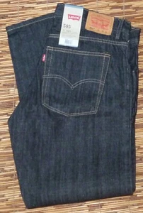 LEVI'S 505 MEN'S / BOY'S HUSKY BLACK STRIGHT COTTON SETS LOW DENIM JEANS LIST$40 - Picture 1 of 5