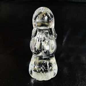 Vintage Two's Company Clear Handblown Glass Praying Angel Figurine Bubble - Picture 1 of 8