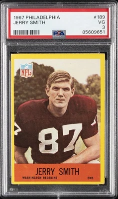 1967 PHILADELPHIA #189 JERRY SMITH PSA 3 - Image 1 of 2